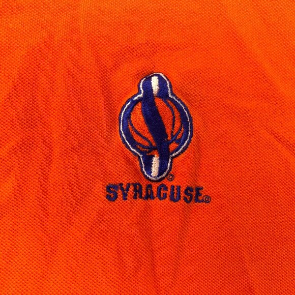 Syracuse Orange Basketball Men's Polo Shirt Large Short Sleeve Casual - Picture 6 of 8